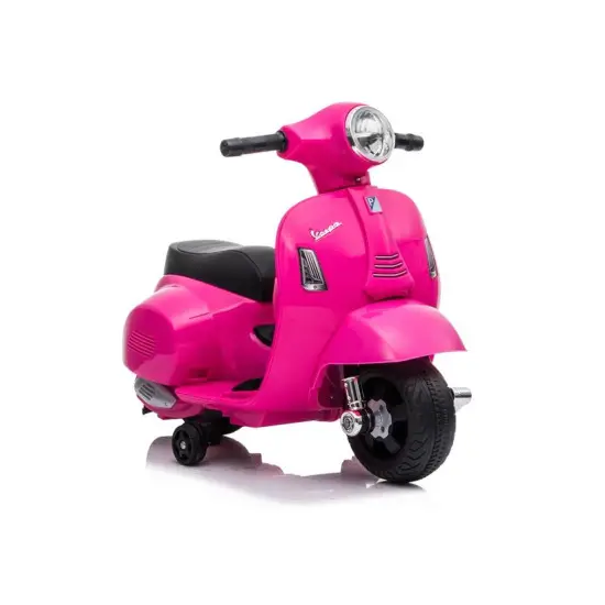 Rožinės spalvos elektrinis motoroleris Vespa GTS 300 Mini