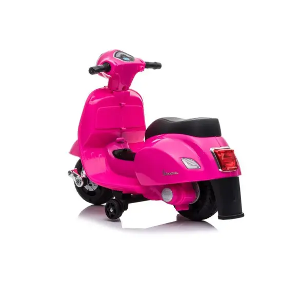 Rožinės spalvos elektrinis motoroleris Vespa GTS 300 Mini