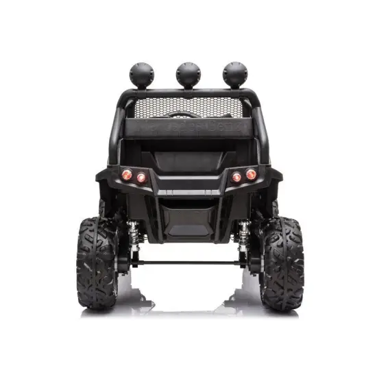 Juodas akumuliatorinis automobilis Mercedes Unimog S