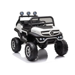 Baltas akumuliatorinis automobilis Mercedes Unimog S
