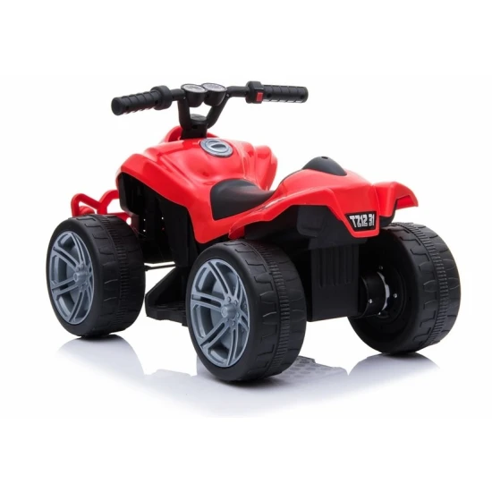 Raudonas baterijomis maitinamas keturratis Elektrinės mašinėlės vaikams