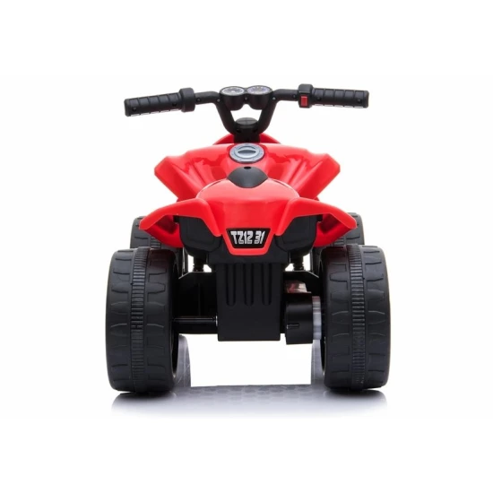 Raudonas baterijomis maitinamas keturratis Elektrinės mašinėlės vaikams
