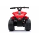 Raudonas baterijomis maitinamas keturratis Elektrinės mašinėlės vaikams