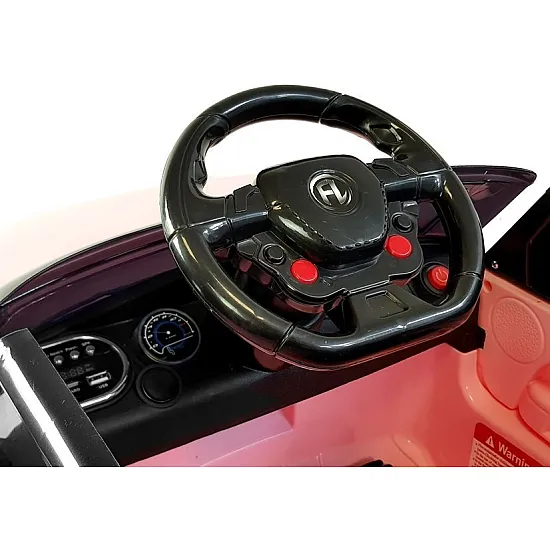Akumuliatorinis rožinis automobilis HL1638 Elektrinės mašinėlės vaikams