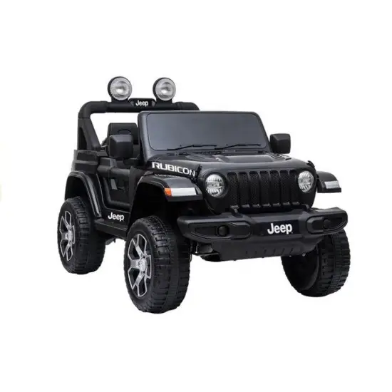 Elektrinis juodas visureigis Jeep Rubicon 4x4