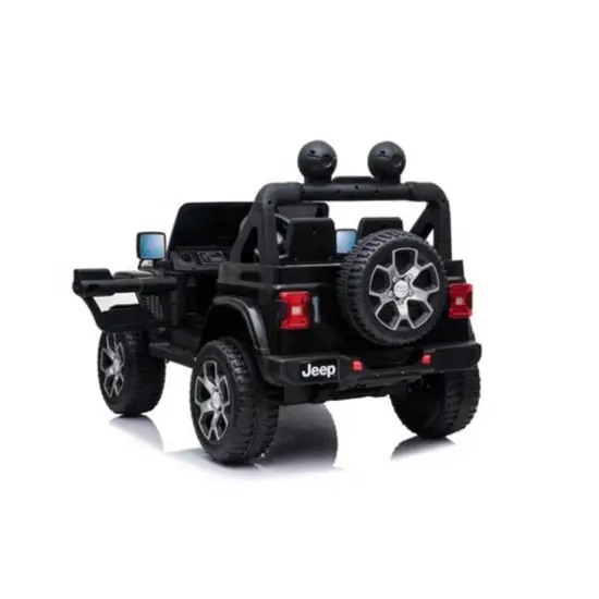 Elektrinis juodas visureigis Jeep Rubicon 4x4