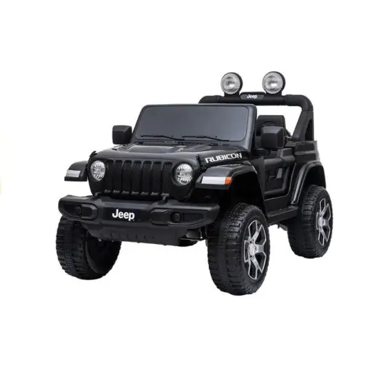 Elektrinis juodas visureigis Jeep Rubicon 4x4