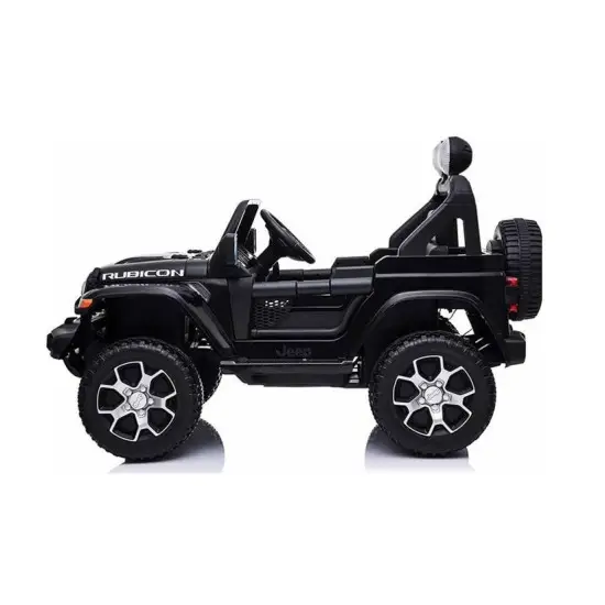 Elektrinis juodas visureigis Jeep Rubicon 4x4