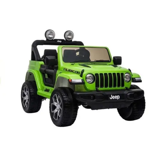 Elektrinis žalias visureigis Jeep Rubicon 4x4