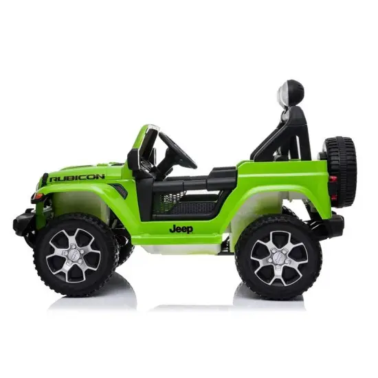 Elektrinis žalias visureigis Jeep Rubicon 4x4