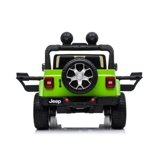 Elektrinis žalias visureigis Jeep Rubicon 4x4