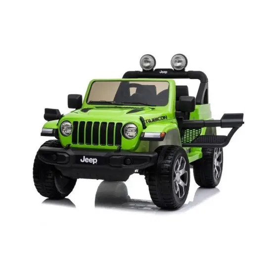 Elektrinis žalias visureigis Jeep Rubicon 4x4