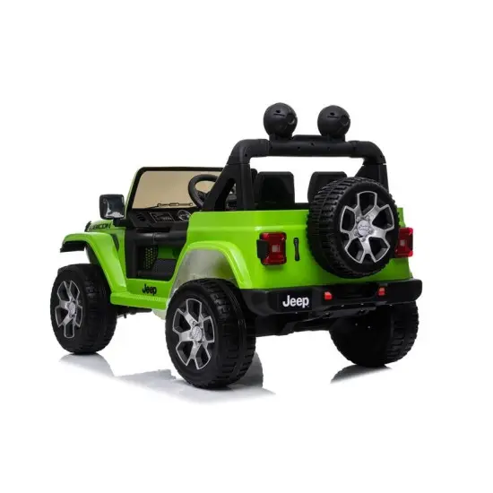 Elektrinis žalias visureigis Jeep Rubicon 4x4