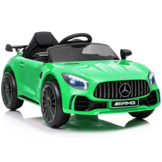 Elektrinis žalias automobilis Mercedes AMG GT R