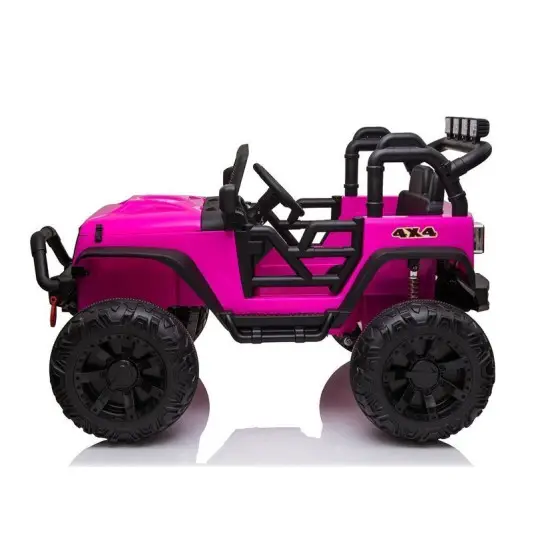 Rožinis elektrinis visureigis Jeep JC666