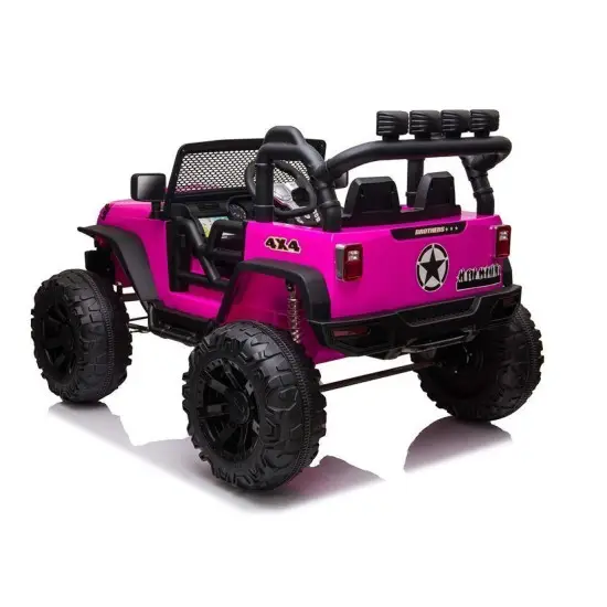 Rožinis elektrinis visureigis Jeep JC666