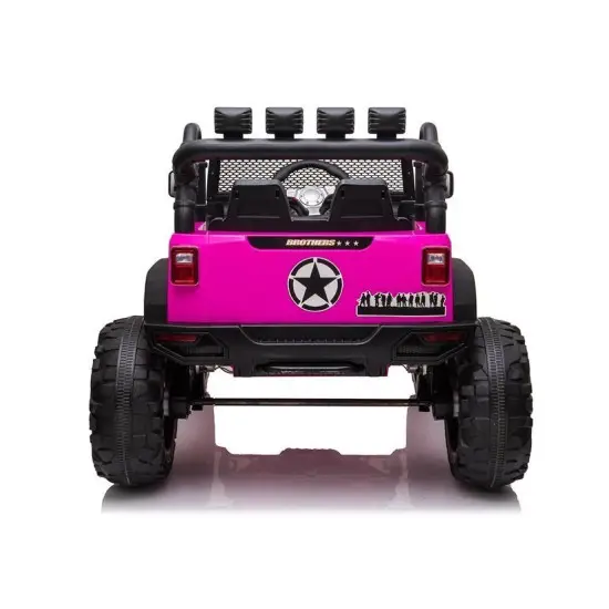 Rožinis elektrinis visureigis Jeep JC666