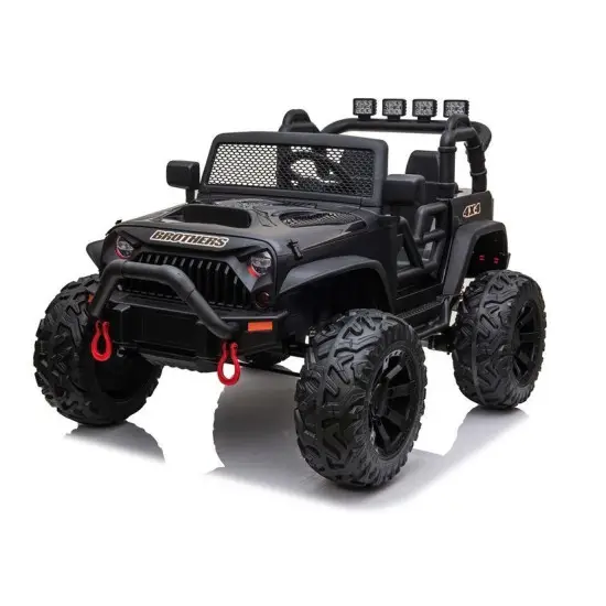 Juodas elektrinis visureigis Jeep JC666