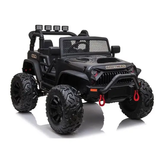 Juodas elektrinis visureigis Jeep JC666