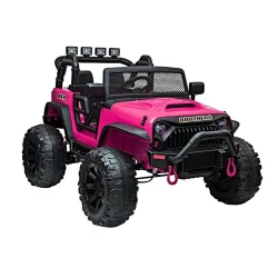 Rožinis elektrinis visureigis Jeep JC666