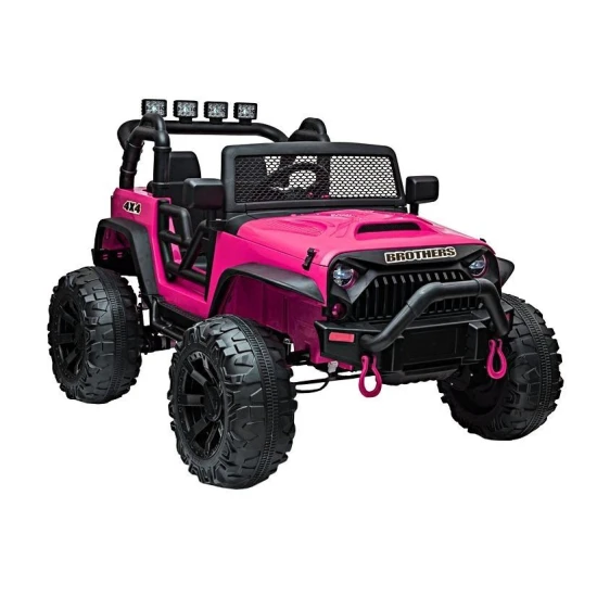 Rožinis elektrinis visureigis Jeep JC666