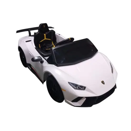 Elektrinis baltas automobilis Lamborghini Huracan