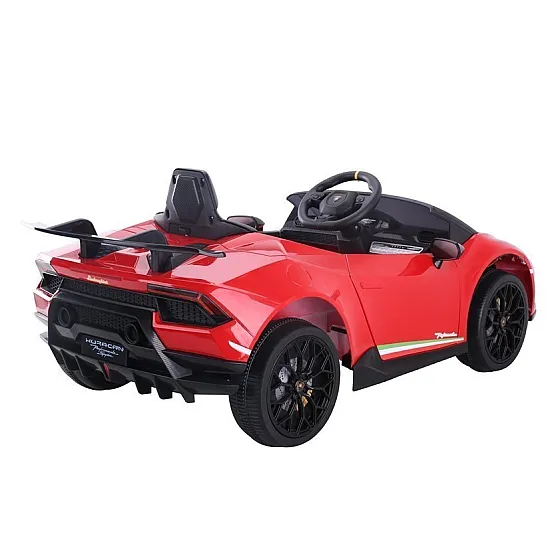 Elektrinis raudonas automobilis Lamborghini Huracan