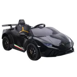 Elektrinis juodas automobilis Lamborghini Huracan