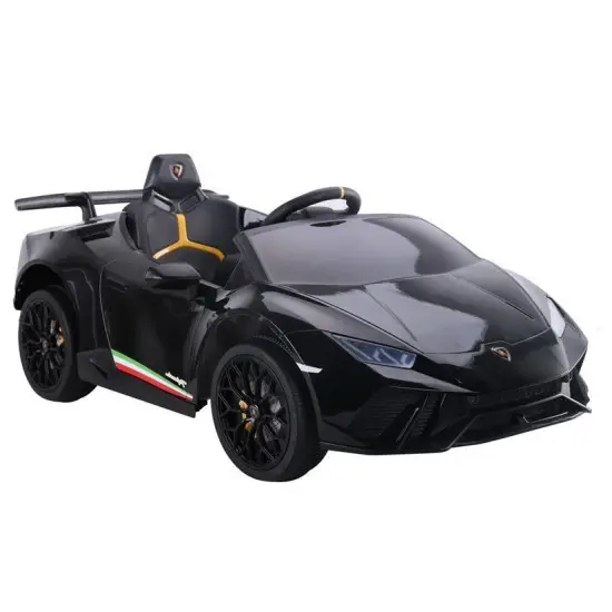 Elektrinis juodas automobilis Lamborghini Huracan