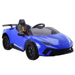 Elektrinis mėlynas automobilis Lamborghini Huracan