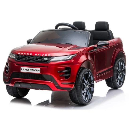 Raudonas akumuliatorinis automobilis Range Rover Evoque Automobiliai