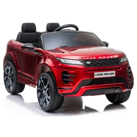 Raudonas akumuliatorinis automobilis Range Rover Evoque Automobiliai