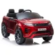 Raudonas akumuliatorinis automobilis Range Rover Evoque