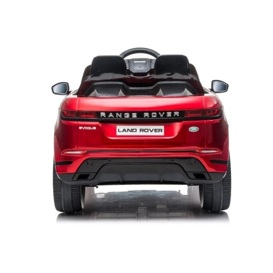 Raudonas akumuliatorinis automobilis Range Rover Evoque Automobiliai