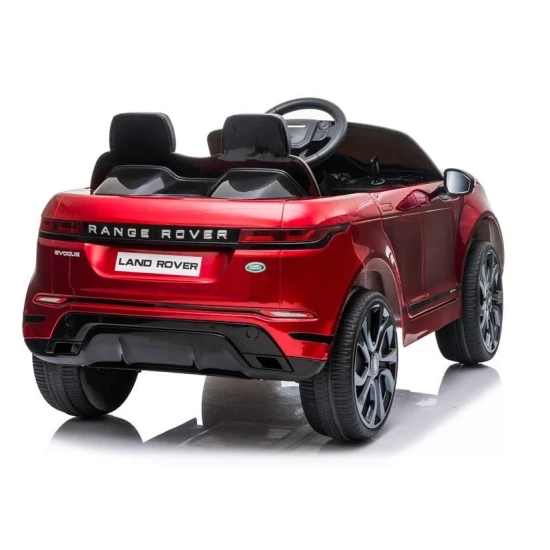 Raudonas akumuliatorinis automobilis Range Rover Evoque Automobiliai