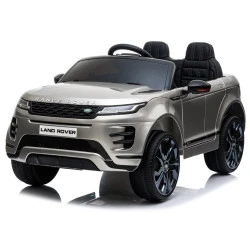 Sidabrinės spalvos akumuliatorinis automobilis Range Rover Evoque