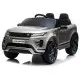 Sidabrinės spalvos akumuliatorinis automobilis Range Rover Evoque Elektrinės mašinėlės vaikams