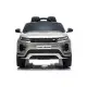 Sidabrinės spalvos akumuliatorinis automobilis Range Rover Evoque Elektrinės mašinėlės vaikams