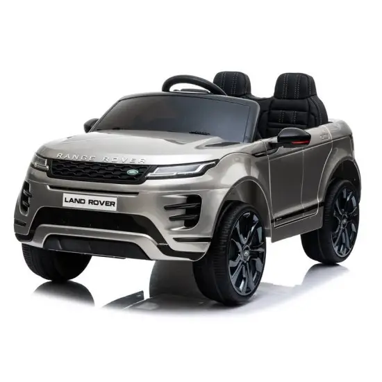Sidabrinės spalvos akumuliatorinis automobilis Range Rover Evoque Elektrinės mašinėlės vaikams