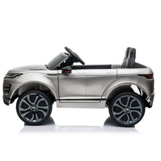 Sidabrinės spalvos akumuliatorinis automobilis Range Rover Evoque Elektrinės mašinėlės vaikams