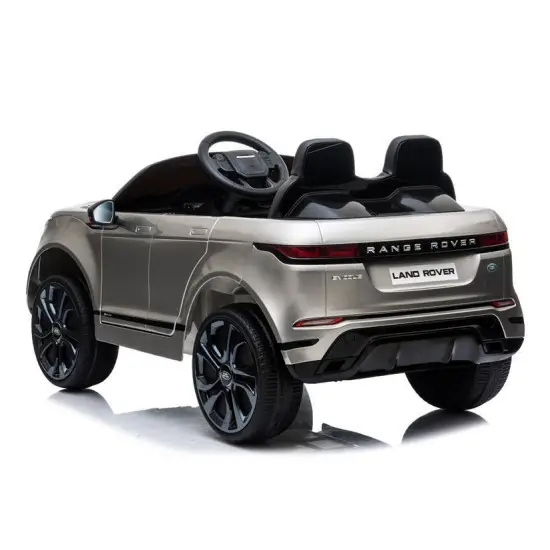 Sidabrinės spalvos akumuliatorinis automobilis Range Rover Evoque Elektrinės mašinėlės vaikams