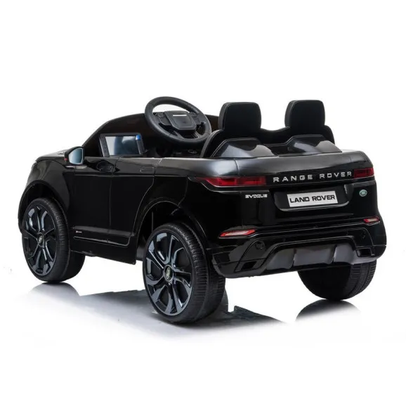Juodas akumuliatorinis automobilis Range Rover Evoque Elektrinės mašinėlės vaikams