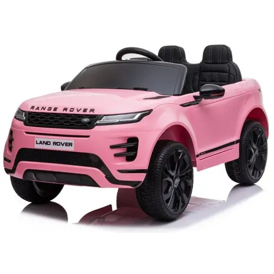 Rožinis akumuliatorinis automobilis Range Rover Evoque Elektrinės mašinėlės vaikams