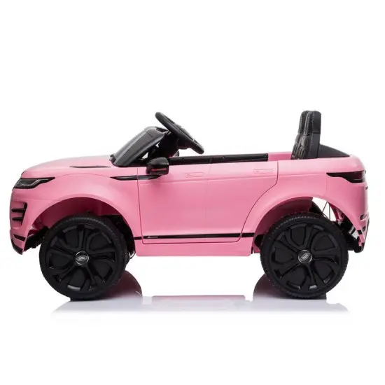 Rožinis akumuliatorinis automobilis Range Rover Evoque Elektrinės mašinėlės vaikams