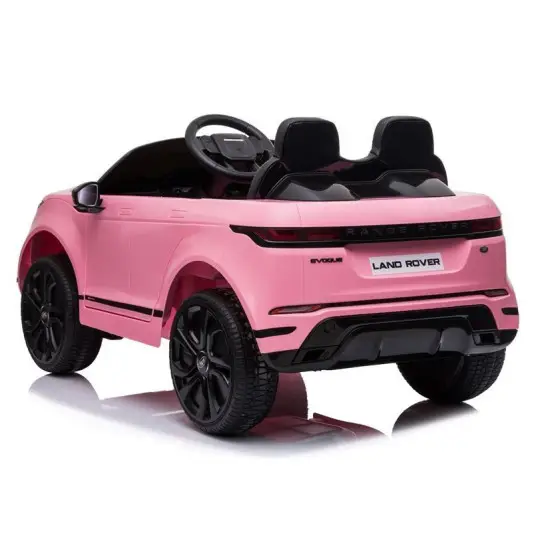 Rožinis akumuliatorinis automobilis Range Rover Evoque Elektrinės mašinėlės vaikams