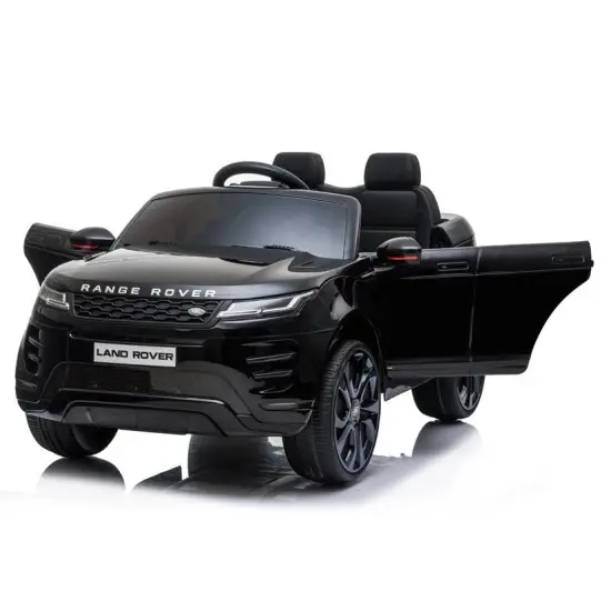 Juodas akumuliatorinis automobilis Range Rover Evoque Elektrinės mašinėlės vaikams