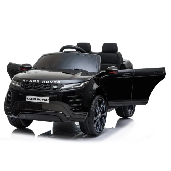 Juodas akumuliatorinis automobilis Range Rover Evoque Elektrinės mašinėlės vaikams