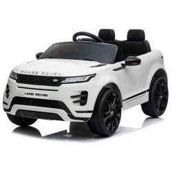 Baltas elektrinis automobilis Range Rover Evoque