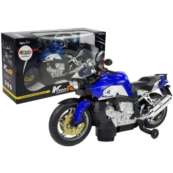 Mėlynas akumuliatorinis motociklas Žaisliniai motociklai