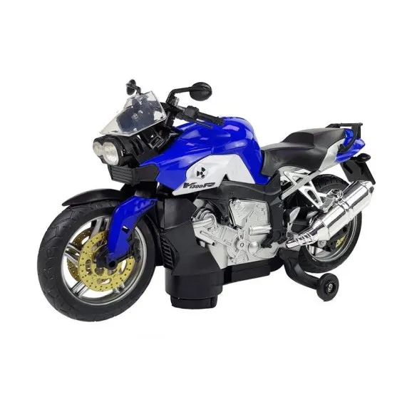 Mėlynas akumuliatorinis motociklas Žaisliniai motociklai